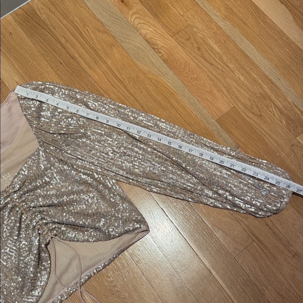 SIMKHAI Sequin Ruched Front Top - Size XS - Picture 11 of 12